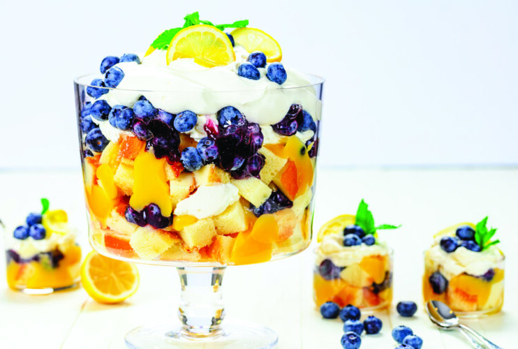 A brunch menu fit for a feast: Quiche, savory cheese balls, lemon blueberry trifle
